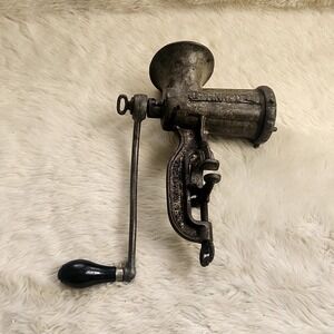 Vintage Meat Grinder Enterprise #10 Tinned Chopper Hand Crank Full PA USA